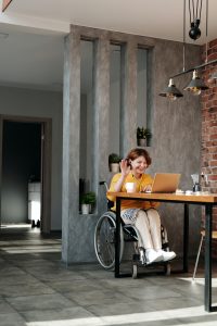 Handicap Person at Computer